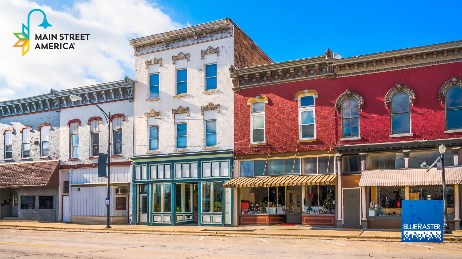Picture of historic main street buildings.